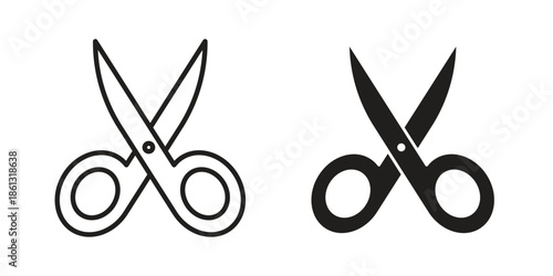 Scissors icons logo design, Pictogram Icons