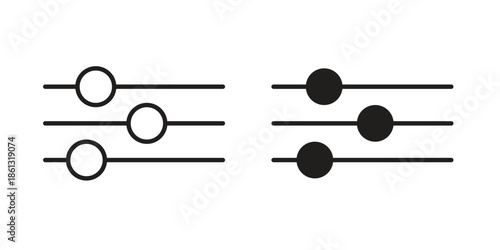 Settings sliders icons logo design, Pictogram Icons