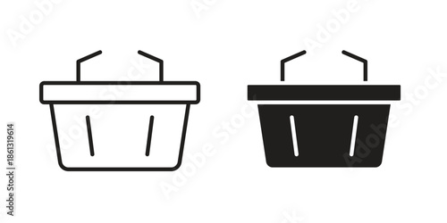 Shopping basket icons logo design, Pictogram Icons