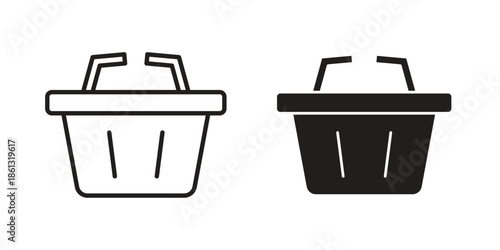 Shopping basket icons logo design, Pictogram Icons