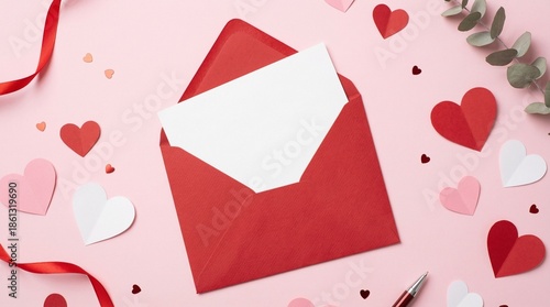 Love Background with Romantic Hearts, Soft Light