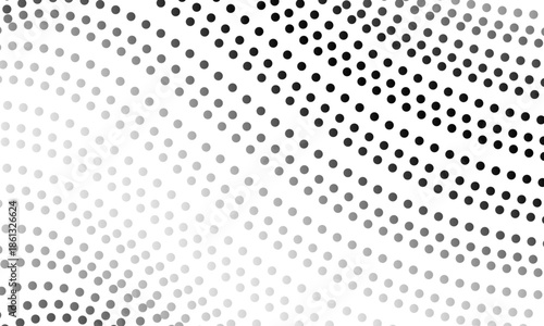 Continuous Seamless Halftone Wave Texture Background Featuring Dynamic Dot Flow.