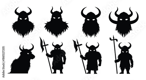 Viking symbols and characters a collection of iconic norse imagery and elements