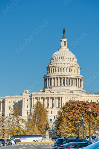 US Capitol in Autumn Foliage, Washington DC