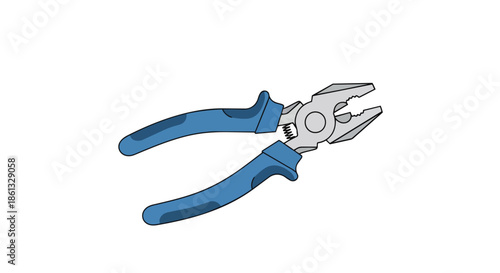Essential Hand Tool for Gripping and Cutting Tasks with Blue Handles