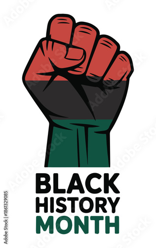 Black Fist Raised in Solidarity for Black History Month