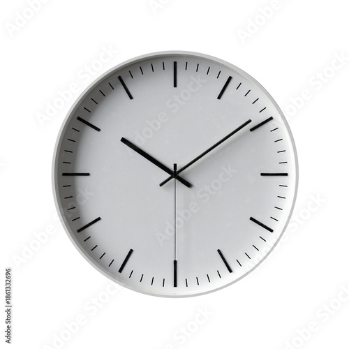 wall clock isolated on white