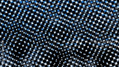 【モアレ効果】青色系オプアート風の抽象的なバックグラウンド