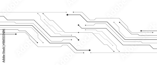 Digital texture techno circuit line networked technology background in abstract vector png..