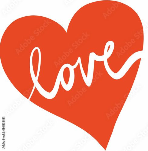 Love clipart. Heart Calligraphy. Valentine’s illustration