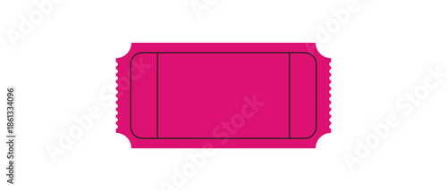 Pink admission ticket icon