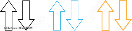 Up and down arrow icons set