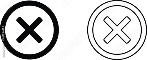 Close and cancel cross icons