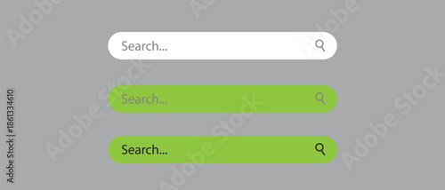 Green search bar input fields set