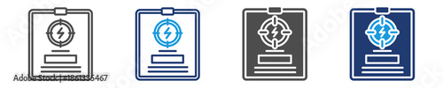 renewable policy icon set multiple style