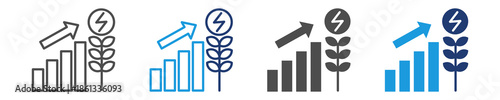 energy investment icon set multiple style