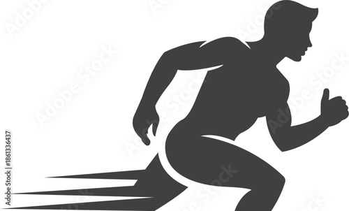 Fast Runner and Speed Energy Logo for Fitness, Sports and Active Lifestyle