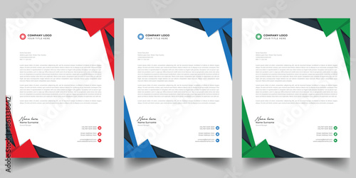 Modern Corporate Branding Letterhead Collection