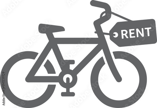 bicycle on a white background