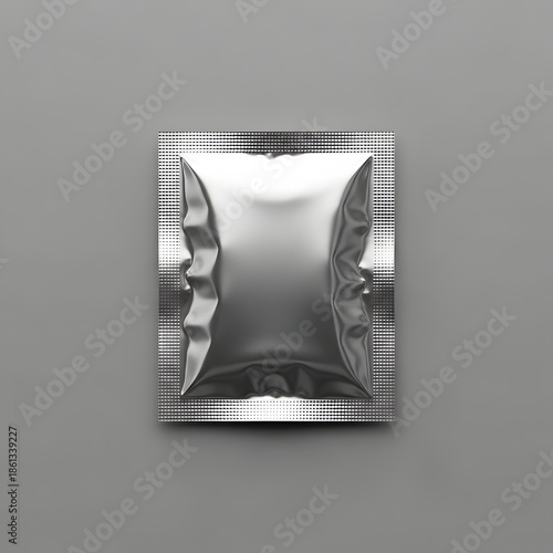 A blurry grayscale image of a metallic object with a grid pattern