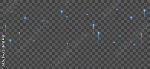 Dynamic digital background with blue particles on a transparent background, perfect for futuristic designs, tech projects, and innovative applications.