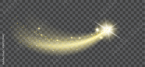 Glowing banana with water droplets on transparent background, perfect for design and commercial use