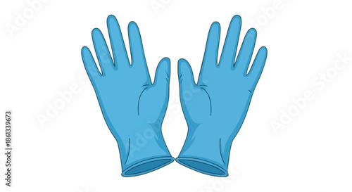 Essential protective blue disposable gloves for safety and hygiene an illustrative medical and cleaning accessory