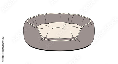 A cozy and comfortable circular pet bed designed for ultimate animal relaxation and peaceful slumber