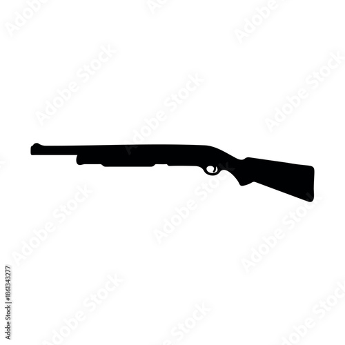 Shotgun silhouette vector flat illustration design.