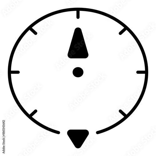 Minimalist line art clock icon with a circular arrow, symbolizing time flow, process synchronization, and recurring schedules.