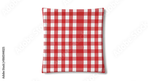 Vibrant red and white checkered pattern, a timeless rustic graphic for design projects