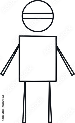 Simple human stick figure