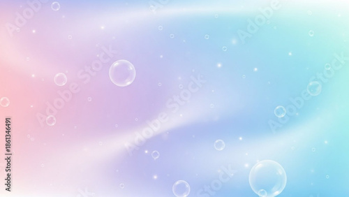 A colorful abstract background with pastel hues and bubbles floating gently across the surface in a whimsical design