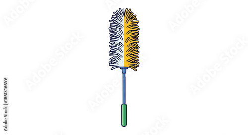 Vibrantly colored electrostatic duster for effective home and office surface cleaning