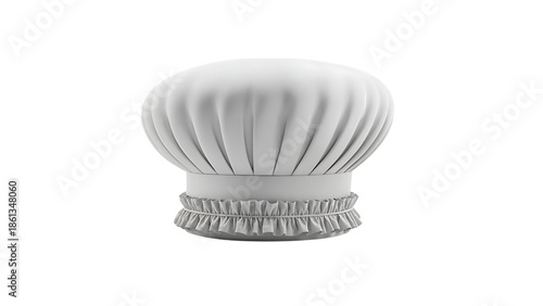 White chef hat with ruffles