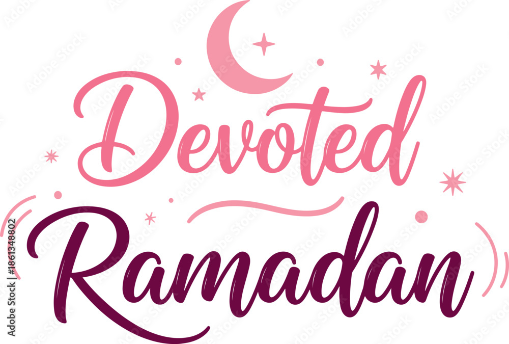 Obraz premium Elegant Ramadan Calligraphy Vector Lettering