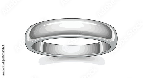 A gleaming metallic band, precisely rendered with a polished, domed surface, symbolizing eternal devotion and contemporary elegance for life's