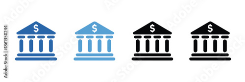 bank logo collection flat and gradient vector icons