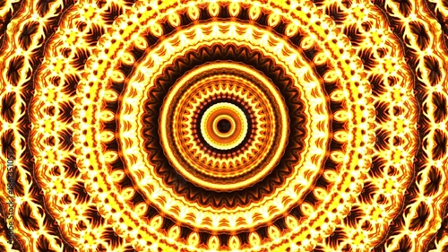 4K Colorful kaleidoscope background. Abstract multicolored motion graphics background for yoga specialist, astrology, art therapist, night club, music video.