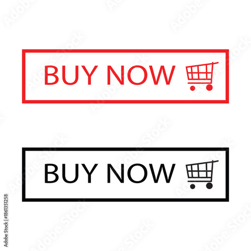 Fotografie Download Now Badge Set coller black and red  Stickers for Website, App and Digit