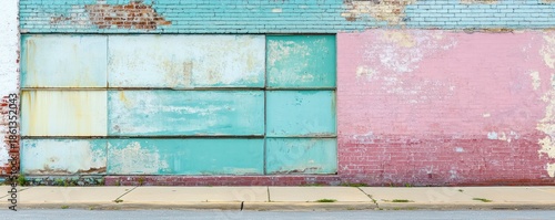 Urban wall, pastel colors, peeling paint, street. Backgroundcity. Use design, texture