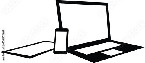 Digital Workspace Laptop Computer Smartphone Mobile Device Screen Technology Connection