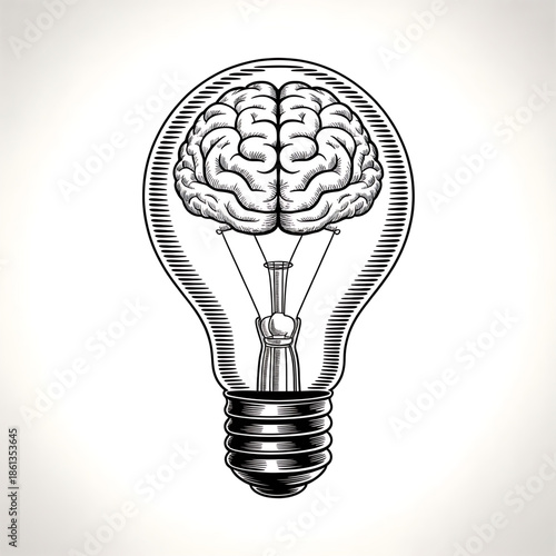 A simple bright light bulb illustration representing ideas, creativity, and energy
