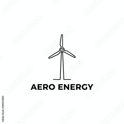 Renewable Aero Wind Energy and Green Power Logo