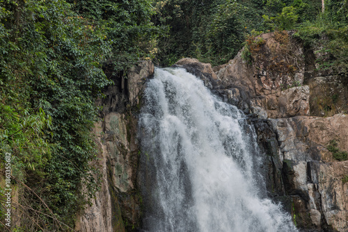 Fototapeta 60-metre haew narok waterfall in khao yai national park thailand, cascading over