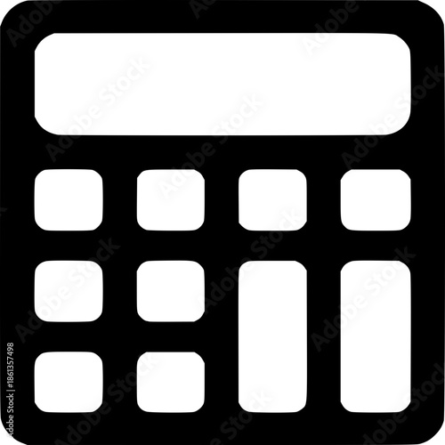 Precision in Calculations: A simplified icon of a calculator, embodying accuracy and analytical thinking, perfect for financial concepts and mathematical tasks.