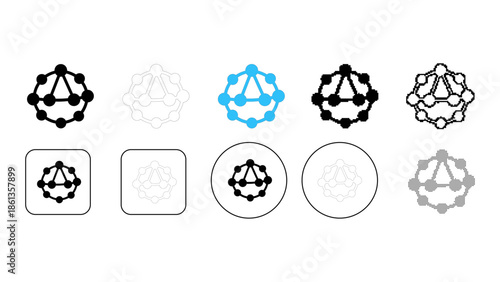 Abstract representation of an ecosystem with interconnected components
