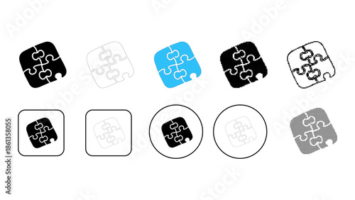 Connected puzzle pieces symbolizing problem solving and teamwork