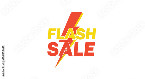Vibrant promotional graphic with a striking lightning bolt symbol highlighting an urgent, limited-time special offer for retail business rapid