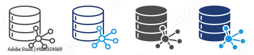 database system icon sheet multiple style